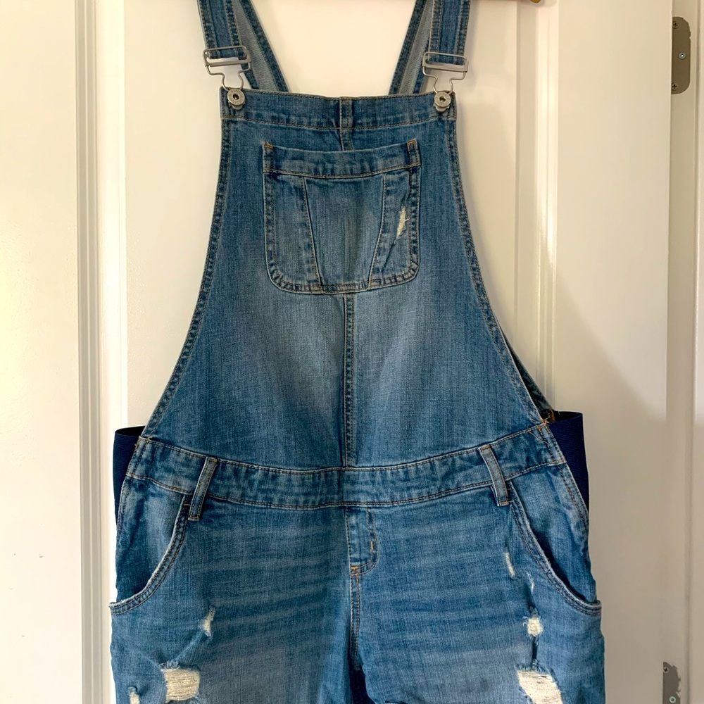 Maternity shorts overalls